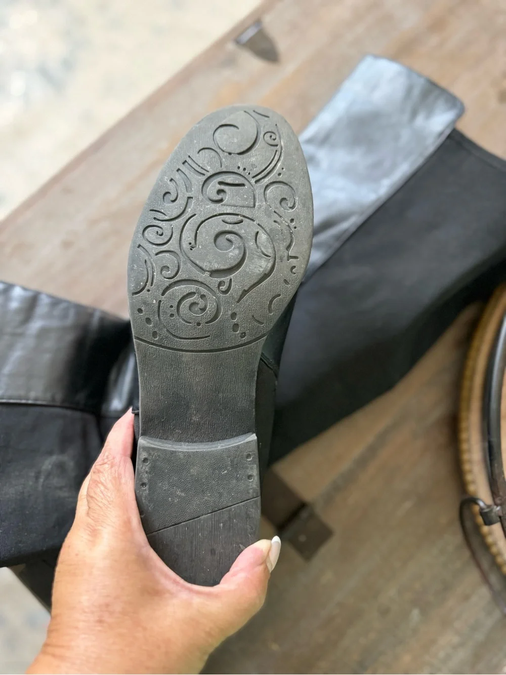 Lane Bryant Black Over-the-Knee Riding Boots
